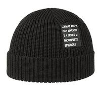 Stetson Episodes Beanie Strickmütze Wintermütze Umschlagmütze Herren - mit Umschlag Winter Herbst-Winter - One Size schwarz