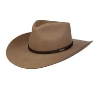 Stetson Evansville Westernhut Cowboy Wollfilz Ledergarniturband Herren Herbst Winter braun M (56-57 cm)