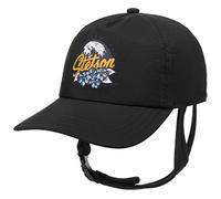 Stetson Fast Dry Cap - Curved Brim Baseballcap - Unifarbene Kappe mit Kinnband & Klettverschluss - UV-Schutz 40+ - Unisex - Frühjahr/Sommer schwarz One Size