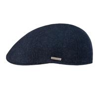 Stetson Finningley Flatcap Wollmütze Made in EU Herren Winter dunkelblau M (56-57 cm)