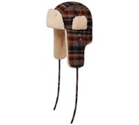 Stetson Fliegermütze Checked Bomber Herren 100% Wolle Rost-Blau M (56-57 cm)