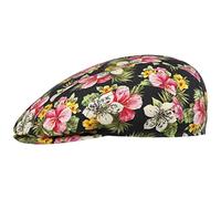 Stetson Flower Mix Flatcap - Mehrfarbige Mütze aus Baumwolle - Schiebermütze mit Blumenprint - Made in The EU - Damen - Frühjahr/Sommer bunt L (58-59 cm)