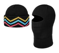 Stetson Freestyle Strickmütze - 2 in 1 Balaclava-Mütze - Wendbare Beanie - Sturmhaube - Unisex - Winter schwarz One Size