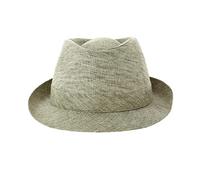 Stetson Geneva Sonnenhut Stoffhut Made in Italy Damen Herren UV-Schutz 40+ Trilby Leinen Frühjahr Sommer beige 55 cm
