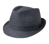 Stetson Geneva Sonnenhut Stoffhut Made in Italy Damen Herren UV-Schutz 40+ Trilby Leinen Frühjahr Sommer Denim 57 cm