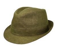 Stetson Geneva Sonnenhut Stoffhut Made in Italy Damen Herren UV-Schutz 40+ Trilby Leinen Frühjahr Sommer grün 56 cm