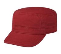 Stetson Gosper Army Cap Urban aus Baumwolle Militärcap mit UV-Schutz 40 Damen Herren Sommer Winter dunkelrot L (58-59 cm)