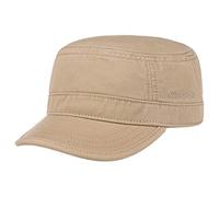 Stetson Gosper Armycap Stoffcap UV-Schutz 40 Damen Herren Sommer Winter Dunkelbeige XL (60-61 cm)