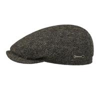 Stetson Harris Tweed Driver Flatcap Schirmmütze Schiebermütze Herren - Made in The EU mit Schirm, Schirm Herbst-Winter Herbst Winter - M (56-57 cm) Oliv-meliert