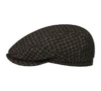 Harris Tweed Houndstooth Driver Flatcap by Stetson braun-schwarz 61 cm