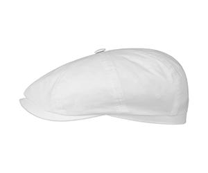 Stetson Hatteras Ballonmütze aus Bio-Baumwolle Herren Flat Cap mit UV-Schutz 40 Schiebermütze Frühjahr Sommer weiß XXL (62-63 cm)