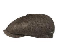Stetson Hatteras Cashmere Schirmmütze Fischgrat Made in Germany Herren Winter braun 57 cm