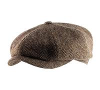 Hatteras Classic Wool Schiebermütze by Stetson Caps 60 cm braun-schwarz