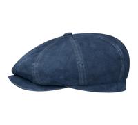 Hatteras Denim Leder Flatcap by Stetson dunkelblau 61 cm