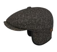 Stetson Hatteras Donegal Earflaps Cap Mütze Herren Tweed-Wollcap Herbst Winter anthrazit-grau 63 cm