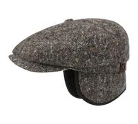 Stetson Hatteras Donegal Earflaps Cap Mütze Herren Tweed-Wollcap Herbst Winter grau 58 cm