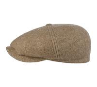 Stetson Hatteras Doubleface Flatcap Melierte Mütze Winter aus Wolle Kappe mit Baumwollfutter Made in EU Herren Herbst Winter beige XXL (62-63 cm)