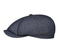 Stetson Hatteras Flatcap 100% Baumwolle Made in EU Unisex Spring Denim-dunkelblau XL (60-61 cm)