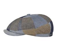 Stetson Hatteras Flatcap Ballonmütze Made in EU Unisex Frühling braun-blau L (58-59 cm)