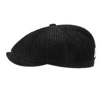 Stetson Hatteras Flatcap Corduroy Herren Herbst Winter Made in EU schwarz XXL (62-63 cm)