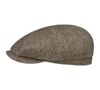 Stetson Hatteras Flatcap Undyed Wool Klassische Form Natürliche Schurwolle Made in EU Herren Herbst/Winter beige-braun XL (60-61 cm)