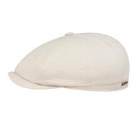 Stetson Hatteras Halverton Schirmmütze Flatcap Nachhaltig Made in EU Herren Frühling Sommer cremeweiß XL (60-61 cm)
