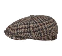 Stetson Hatteras Hoback Virgin Wool Flatcap - Mehrfarbige Mütze - Elegante Schirmmütze - Melierte Wollcap für Herren - EU-Herstellung - Herbst/Winter beige 59 cm