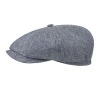 Stetson Hatteras Linen Flatcap Meliert Mehrfarbig Made in Germany Herren Frühjahr Sommer blau 59 cm