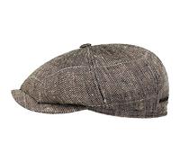 Stetson Hatteras Locano Flat Cap UV-Schutz Herren Sommer schwarz-beige S (54-55 cm)