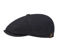 Stetson 8-teilige Ballonmütze Hatteras Wolle/Kaschmir 58/L, Blau gemustert