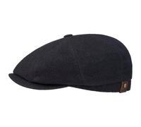 Stetson Hatteras Noir Schirmmütze Uni meliert Damen und Herren Herbst Winter blau 61 cm