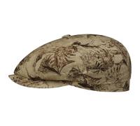 Stetson Hatteras Organic Linen Flatcap - Gemusterte Mütze aus Leinen - Klassische Ballonmütze - Schirmmütze mit Baumwollfutter - Herren - Frühjahr/Sommer beige L (58-59 cm)