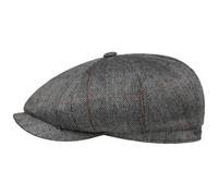 Stetson Hatteras Pascoli Flatcap Elegante Seidencap Made in EU Herren Frühjahr Sommer anthrazit 59 cm
