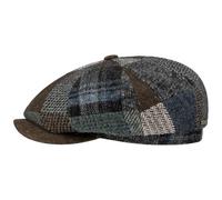 Stetson Hatteras Patchwork Schirmmütze Made in EU Herren Sommer Winter braun-blau M (56-57 cm)