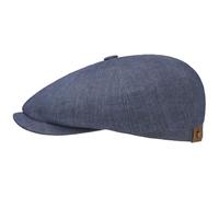 Stetson Ballonmütze Hatteras Linen aus Leinen Blau gemustert, 56/M