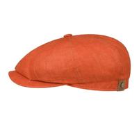 Stetson Hatteras Schirmmütze Ballonmütze 100% Leinen UV-Schutz 40+ Damen Herren Frühling Sommer orange-rot 56 cm