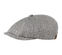 Stetson Hatteras Schirmmütze Ballonmütze Flatcap Fischgratmuster UV 40+ Damen Herren Sommer Winter schwarz-weiß 61 cm