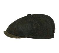 Hatteras Dark Paisley Flatcap by Stetson dunkeloliv L (58-59 cm)