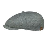 Stetson Hatteras Schirmmütze Ballonmütze Flatcap Fischgratmuster UV 40+ Damen Herren Sommer Winter grün-blau 63 cm