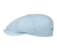 Stetson Hatteras Schirmmütze Flatcap Nachhaltig Unifarben Damen und Herren Frühling Sommer hellblau S (54-55 cm)