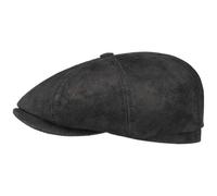 Stetson Hatteras Schirmmütze Vintageleder Herren Sommer Winter schwarz S (54-55 cm)