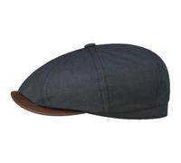 Hatteras Waxed Cotton Linen Flatcap by Stetson dunkelblau M (56-57 cm)