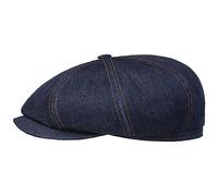 Stetson Hatteras Sustainable Jeans Flatcap Denim-Style Nachhaltige Schirmmütze Made in EU Herren Frühjahr Sommer Denim L (58-59 cm)