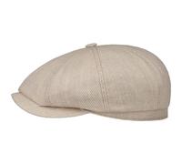 Stetson Hatteras Sustainable Uni Twill Flatcap Hellbeige Ballonmütze Mit Schirm Made in EU Herren Ganzjährig Hellbeige L (58-59 cm)