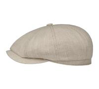 Stetson Hatteras Sustainable Uni Twill Flatcap Hellbeige Ballonmütze Mit Schirm Made in EU Herren Ganzjährig Hellbeige M (56-57 cm)