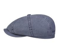 Stetson Hatteras Uni Cotton Flatcap - Schirmmütze - Casual Style Cap - UV-Schutz 40+ - Herren - Frühling/Sommer blau L (58-59 cm)