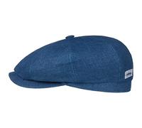 Stetson Hatteras Uni Sustainable Linen Flatcap Herren Made in The EU Frühling Sommer blau S (54-55 cm)