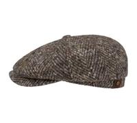 Stetson Klassische Schirmmütze Hatteras Wool Colour Neps Fischgrätdesign Herren grau 56 cm Made in EU