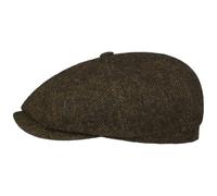 Stetson Hatteras Wool Flatcap Made in Germany Herren Autumn Winter Oliv 58 cm