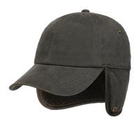 Stetson Herringbone Cap - Fischgrat - Baseballcap mit Ohrenklappen - Herrencap mit Fleecefutter - Winter grau M (56-57 cm)